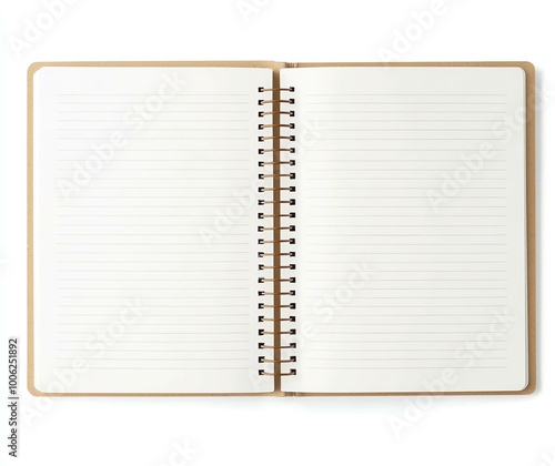 Double Spiral-Bound Notebook with Lines Background