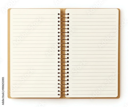 Double Spiral-Bound Notebook with Lines Background