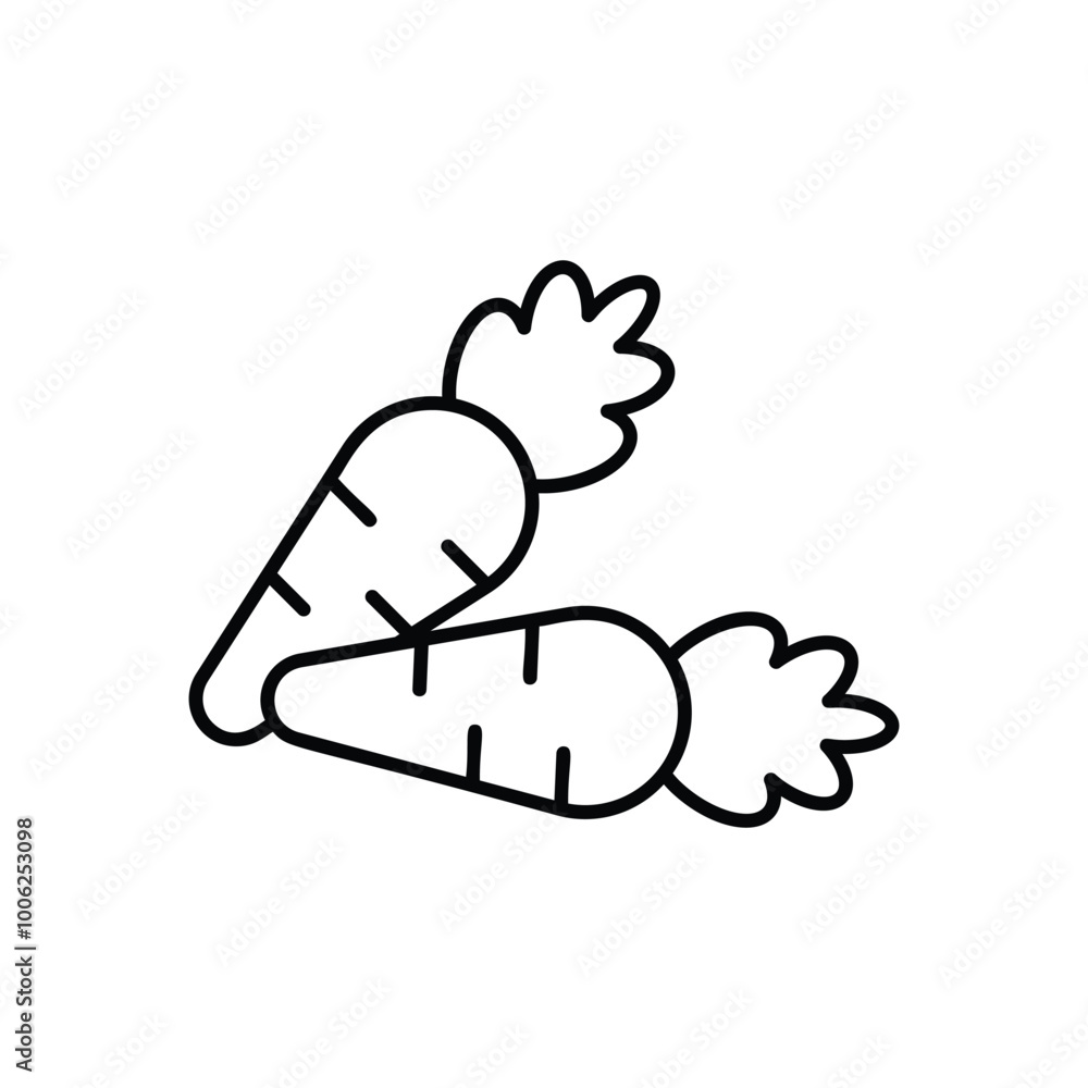 Carrots vector icon Carrots vector icon