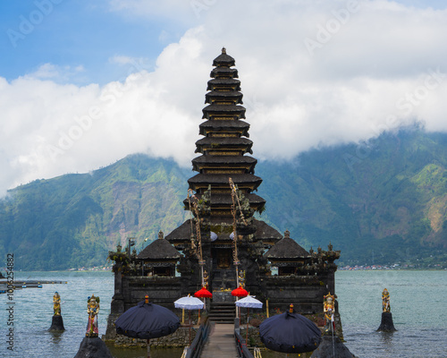 Iconic Ulun Danu Beratan Temple in Bali photo