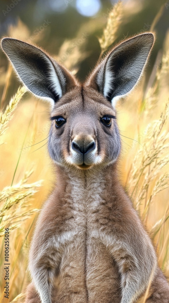 Fototapeta premium Close-up of kangaroo in field