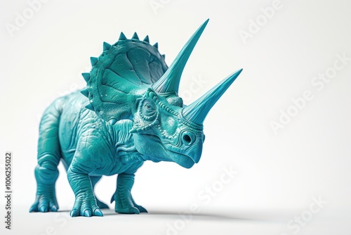 Dinosaur triceratops on white background