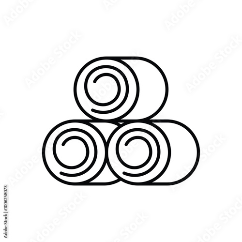 Hay Bale vector icon