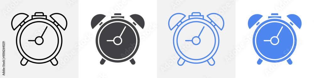 alarm clock icon vector set use for web alarm clock icon vector set use for web