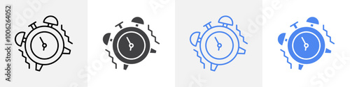 alarm icon vector set use for web