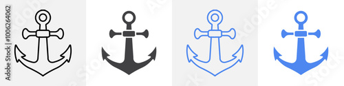 anchor icon vector set use for web