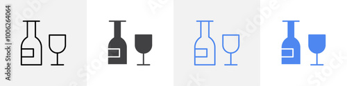 alcohol icon vector set use for web