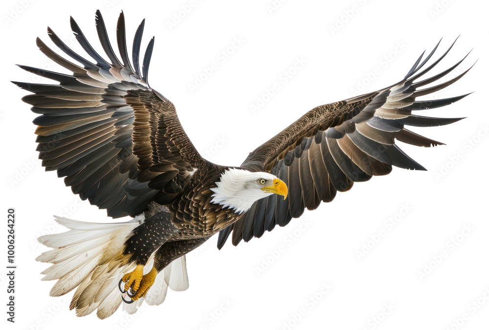 PNG Majestic bald eagle in flight PNG Majestic bald eagle in flight