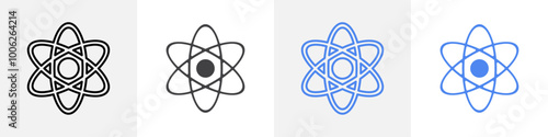 atom icon vector set use for web