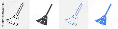broom icon vector set use for web