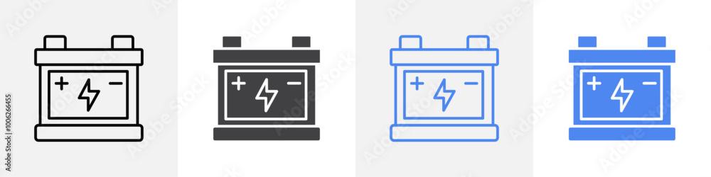 car battery icon vector set use for web car battery icon vector set use for web