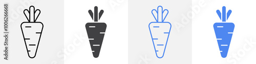carrot icon vector set use for web