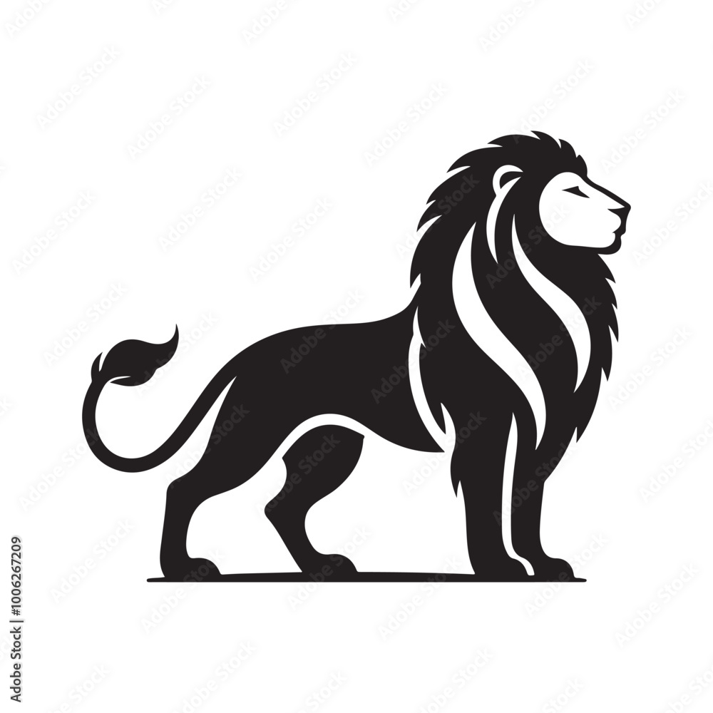 the logo of the lion of black color the logo of the lion of black color