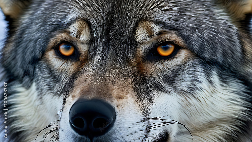 Fototapeta premium wolf in the sky