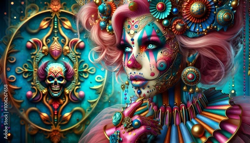 Wallpaper Mural "Caras de Circo Glamuroso" Torontodigital.ca