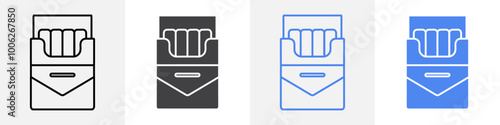 cigarette box icon vector set use for web
