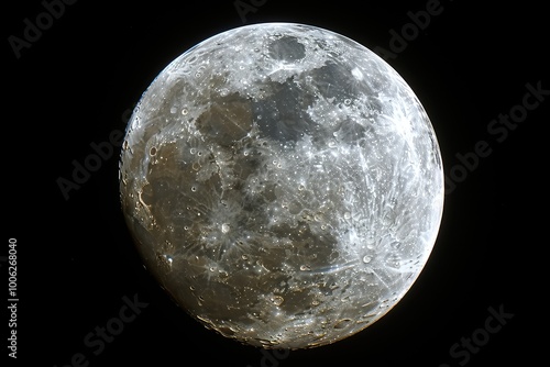 A Detailed View of the Moon's Surface with Craters and Texture