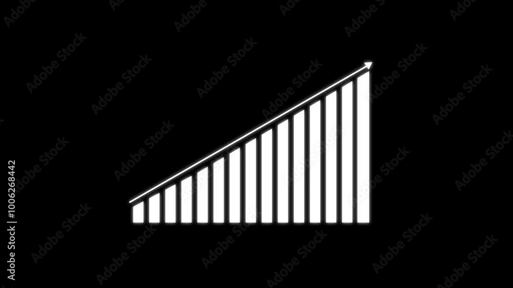 Bar chart falling or decreasing over time. Business loss falling down. Chart arrow still goes down seamless loop.. Bar chart falling or decreasing over time. Business loss falling down. Chart arrow still goes down seamless loop..