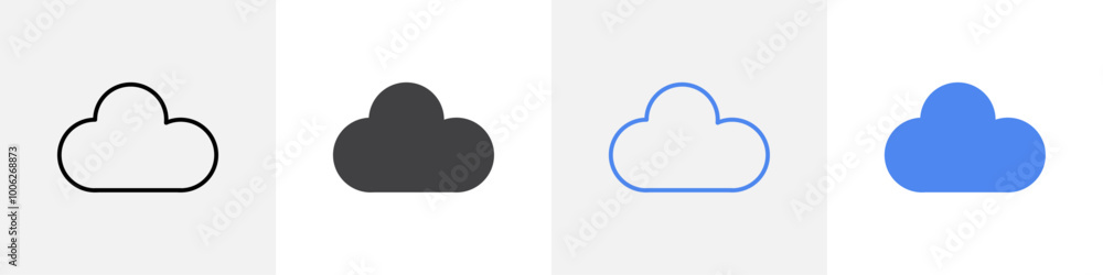 Cloud icon vector set use for web Cloud icon vector set use for web