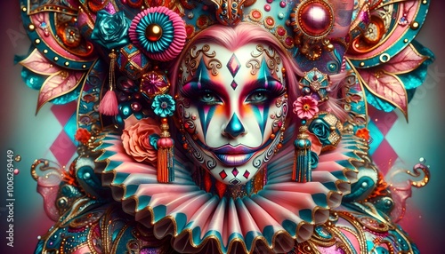 Wallpaper Mural "Caras de Circo Glamuroso" Torontodigital.ca