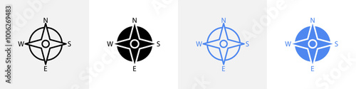 compass icon vector set use for web