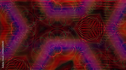 abstract background with 8 circle and different patterns and dance