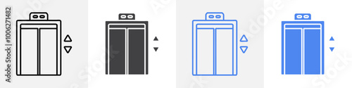 elevator icon vector set use for web