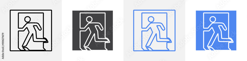 exit icon vector set use for web exit icon vector set use for web