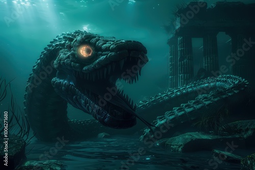 naga dragon under the sea