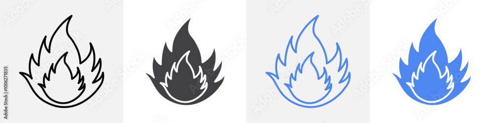 fire icon vector set use for web fire icon vector set use for web