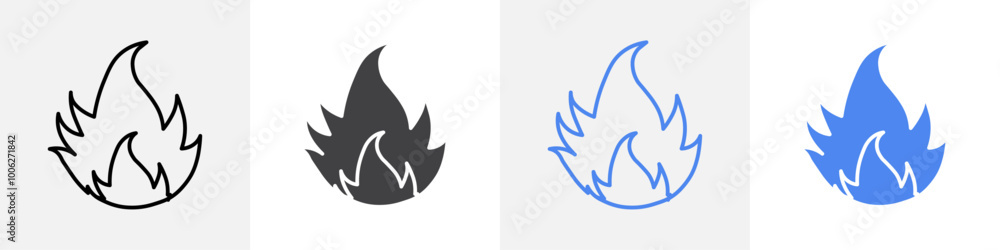 fire icon vector set use for web fire icon vector set use for web