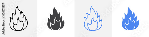 fire icon vector set use for web