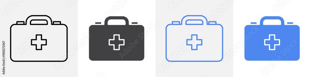 first aid kit icon vector set use for web first aid kit icon vector set use for web