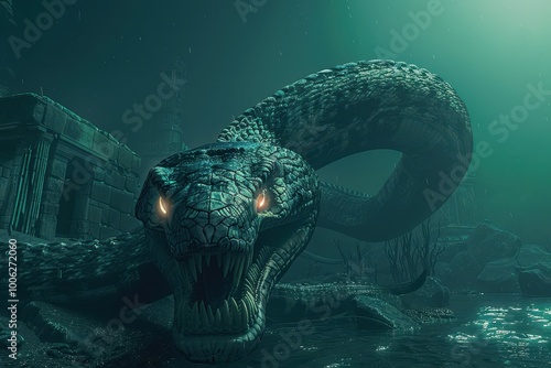 naga dragon under the sea