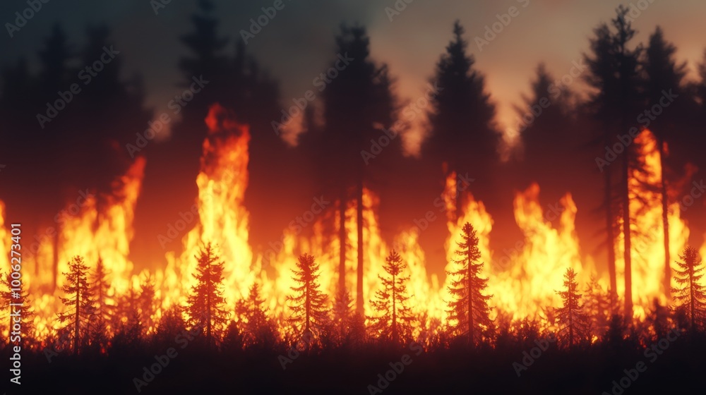 Naklejka premium Fire Prevention Techniques in the Forest Environment