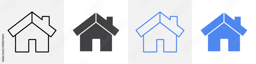 Fototapeta premium house icon vector set use for web