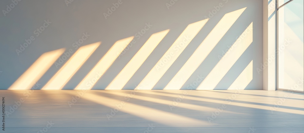 Abstract White Interior with an Empty Corridor and Triangular Shapes, Futuristic Architectural Concept Abstract White Interior with an Empty Corridor and Triangular Shapes, Futuristic Architectural Concept