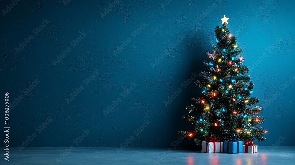 Beautifully Decorated Christmas Tree with Lights Beautifully Decorated Christmas Tree with Lights