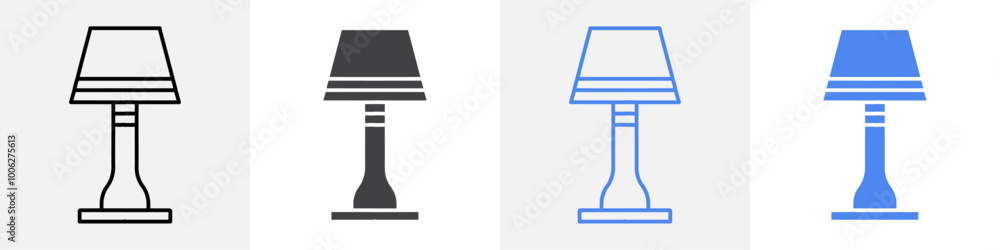 lamp icon vector set use for web lamp icon vector set use for web