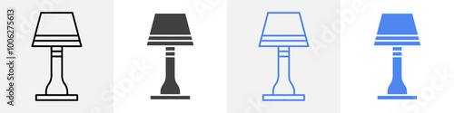 lamp icon vector set use for web