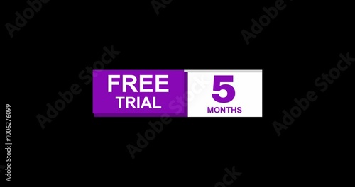 5 month Trial Animation Video, 5 Month Trial Offer Black Video Background