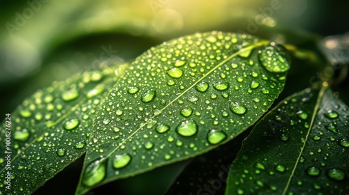 Water conservation tips with vibrant water droplets, eco-friendly gadgets, soft lighting, clean design, photo-realism