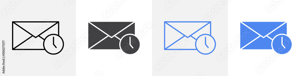 mail delivery time icon vector set use for web mail delivery time icon vector set use for web