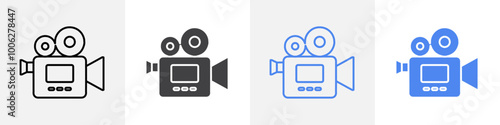 movie camera icon vector set use for web