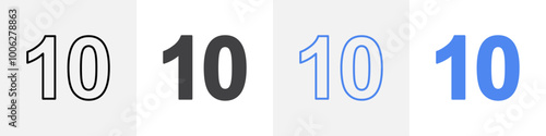 Free Download no 10 icon vector set use for web - GFXLoad