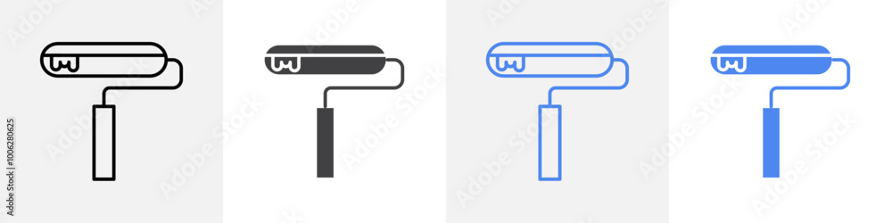 paint roller icon vector set use for web paint roller icon vector set use for web