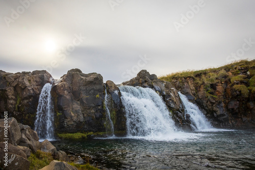 ICELAND-Ísland-Fitjarfoss and Tunguá River