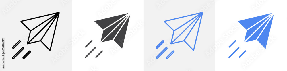 paper plane icon vector set use for web paper plane icon vector set use for web
