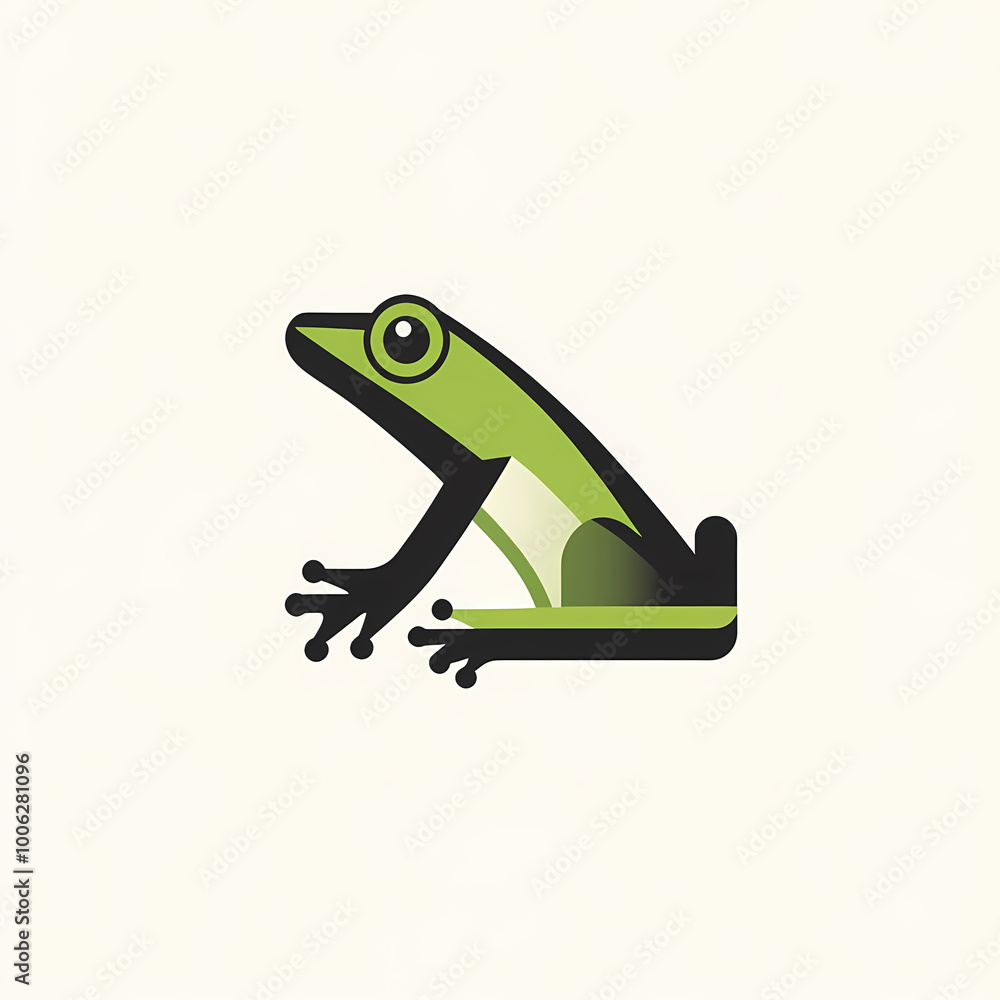 Fototapeta premium Flat Modern Frog Logo – Vector Icon Illustration