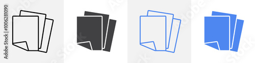papers icon vector set use for web